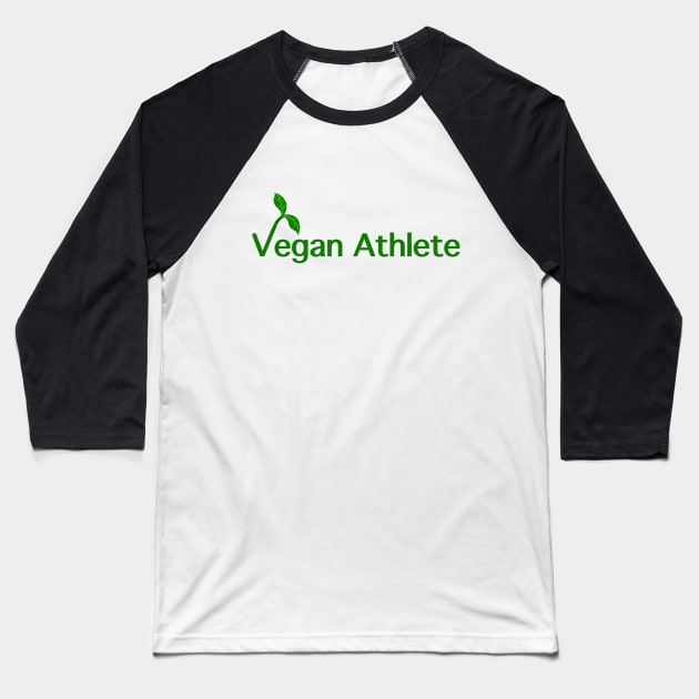 Vegan Athlete Baseball T-Shirt by JellyFish92